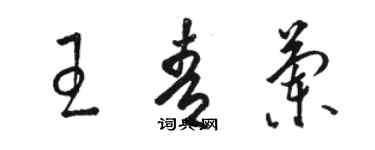 駱恆光王青蘭草書個性簽名怎么寫