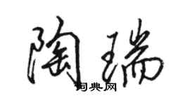 駱恆光陶瑞行書個性簽名怎么寫