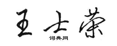 駱恆光王士榮行書個性簽名怎么寫