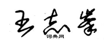 朱錫榮王志峰草書個性簽名怎么寫