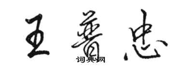 駱恆光王普忠行書個性簽名怎么寫