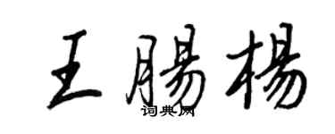 王正良王腸楊行書個性簽名怎么寫