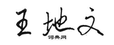駱恆光王地文行書個性簽名怎么寫