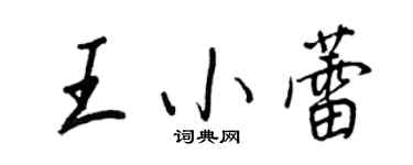 王正良王小蕾行書個性簽名怎么寫