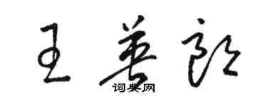 駱恆光王英朗草書個性簽名怎么寫