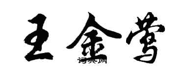 胡問遂王金鶯行書個性簽名怎么寫