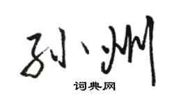 駱恆光孫州行書個性簽名怎么寫