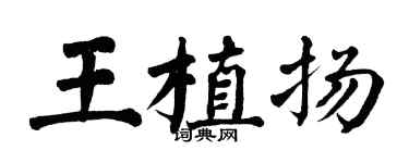 翁闓運王植揚楷書個性簽名怎么寫