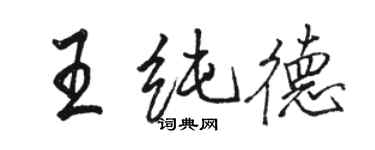 駱恆光王純德行書個性簽名怎么寫