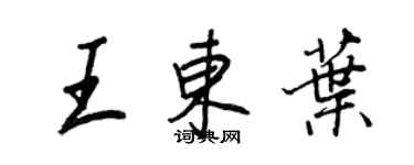 王正良王東葉行書個性簽名怎么寫