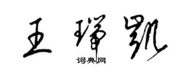 梁錦英王瑞凱草書個性簽名怎么寫