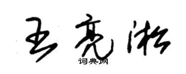 朱錫榮王亮淞草書個性簽名怎么寫