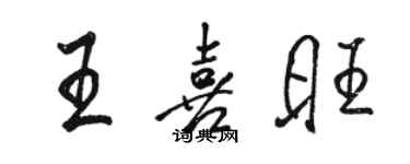駱恆光王喜旺行書個性簽名怎么寫