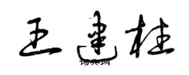曾慶福王建柱草書個性簽名怎么寫