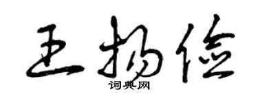 曾慶福王揚儉草書個性簽名怎么寫