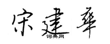 王正良宋建華行書個性簽名怎么寫