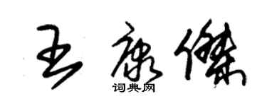 朱錫榮王康傑草書個性簽名怎么寫