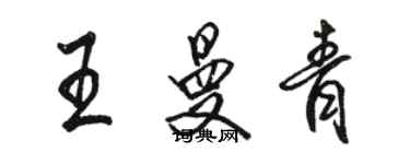 駱恆光王曼青行書個性簽名怎么寫