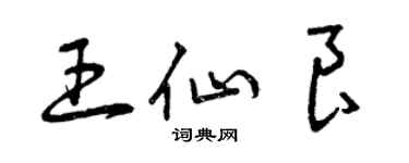 曾慶福王仙良草書個性簽名怎么寫