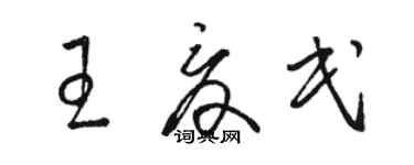 駱恆光王夏民草書個性簽名怎么寫