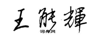 王正良王能輝行書個性簽名怎么寫