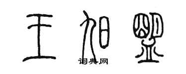 陳墨王旭盟篆書個性簽名怎么寫