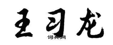胡問遂王習龍行書個性簽名怎么寫
