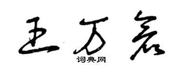 曾慶福王萬倉草書個性簽名怎么寫