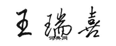 駱恆光王瑞喜行書個性簽名怎么寫