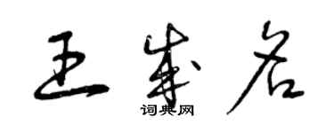 曾慶福王成名草書個性簽名怎么寫