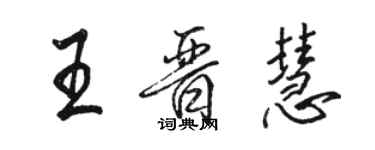 駱恆光王晉慧行書個性簽名怎么寫