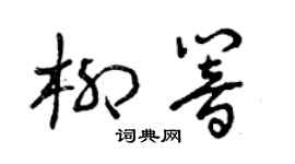 曾慶福柳響草書個性簽名怎么寫