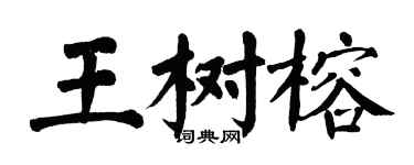 翁闓運王樹榕楷書個性簽名怎么寫