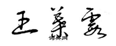 曾慶福王葉霞草書個性簽名怎么寫