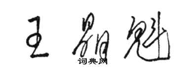 駱恆光王晶魁草書個性簽名怎么寫