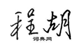 駱恆光程胡行書個性簽名怎么寫