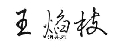 駱恆光王焰枝行書個性簽名怎么寫