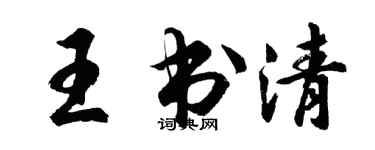 胡問遂王書清行書個性簽名怎么寫