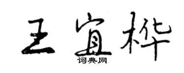 曾慶福王宜樺行書個性簽名怎么寫
