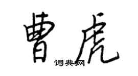 王正良曹虎行書個性簽名怎么寫
