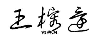 曾慶福王榕還草書個性簽名怎么寫