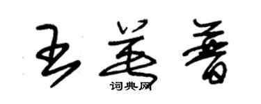 朱錫榮王英普草書個性簽名怎么寫