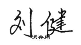 駱恆光劉健行書個性簽名怎么寫