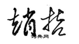 駱恆光趙哲草書個性簽名怎么寫