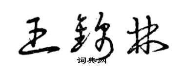 曾慶福王錦林草書個性簽名怎么寫