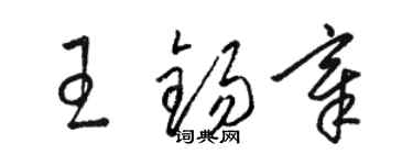 駱恆光王錫章草書個性簽名怎么寫