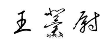 梁錦英王冀尉草書個性簽名怎么寫