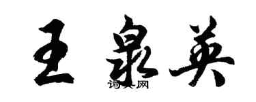 胡問遂王泉英行書個性簽名怎么寫