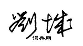 朱錫榮劉城草書個性簽名怎么寫