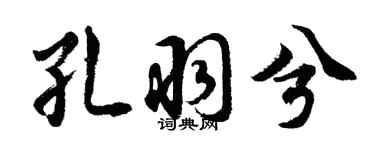 胡問遂孔羽兮行書個性簽名怎么寫